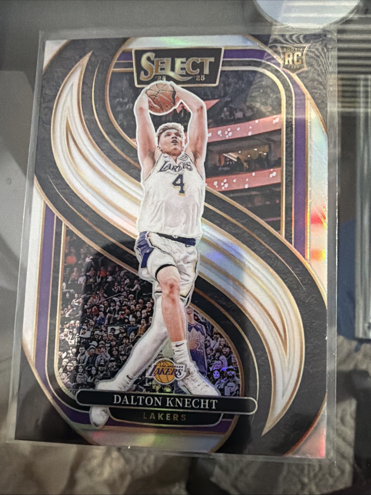2024-25 Panini Select #186 Dalton Knecht Silver Prizm RC Lakers
