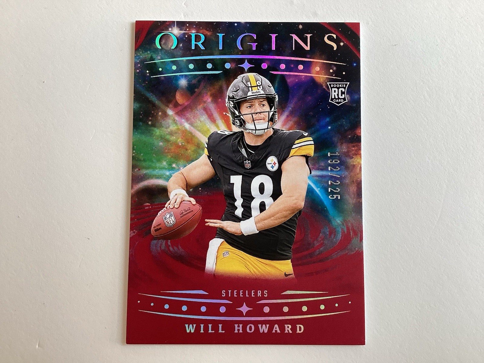 2025 Panini Origins - Rookies Will Howard #120 Red /225 (RC) Pittsburgh Steelers