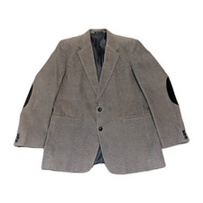 Vtg Circle Dallas Texas Corduroy Gray Western 44 Long Sport Blazer Coat Mens 44L
