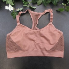 Auden Bra Women's Mauve L Nursing Yoga Racerback Wireless Seamless