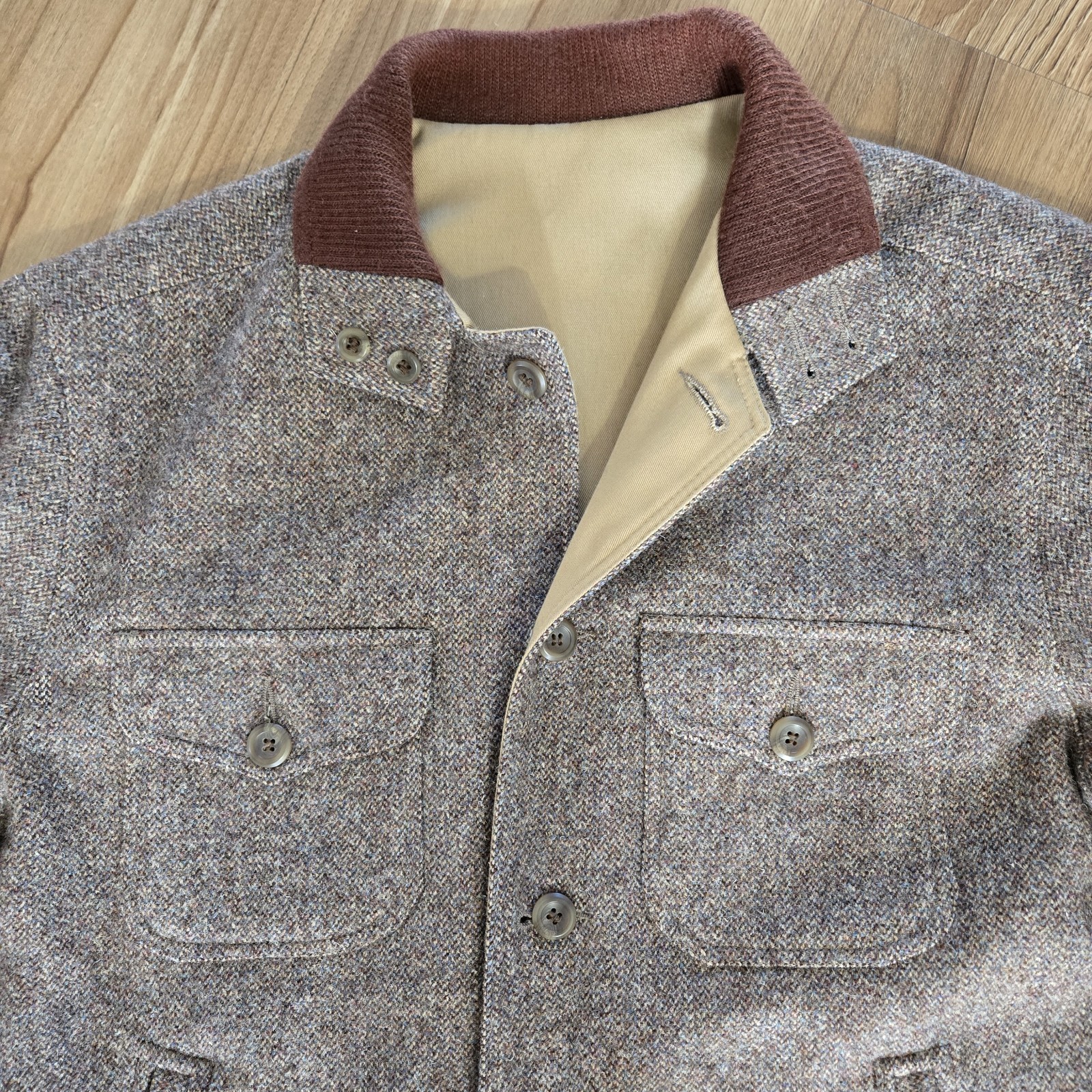 Vtg Pendleton Reversible Jacket  L  mottled brown… - image 3