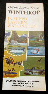 VTG Winthrop Eastern Washington State Map Brochure Tourist Souvenir