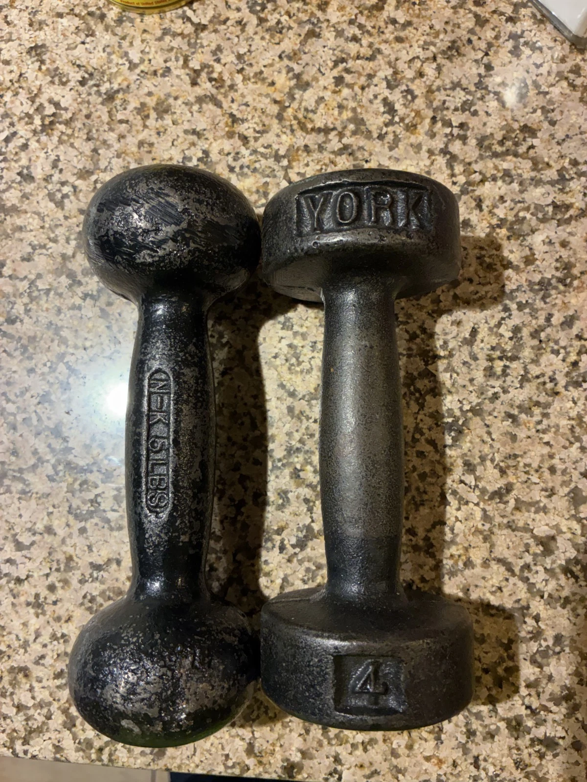 York 4 lb & NK 5 lb Dumbbells