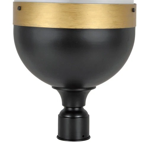 Capsule 23 1/4" High Matte Black and Gold Outdoor Post Light - Picture 4 of 6