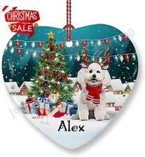 Personalized Bichon Frise Christmas Ornament for Xmas Tree Christmas Decorat...
