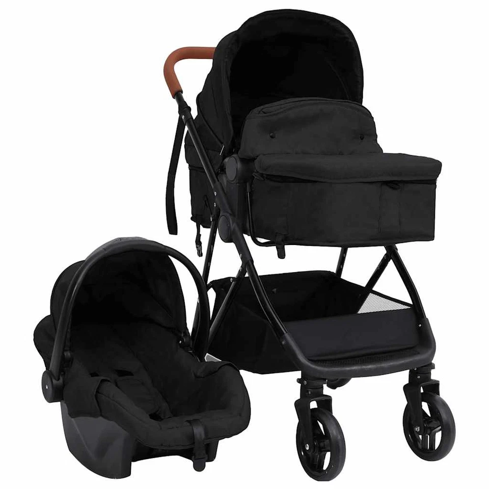 Kinderwagen Kombikinderwagen Babyschale Buggy Reisebuggy Kinder Stahl vidaXL