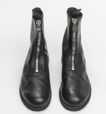 GUIDI Women's 210 Soft Horse Leather Front Zip Boots Black 37.5