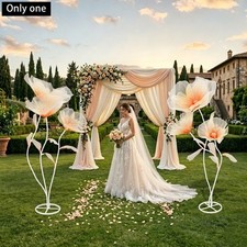 74.8in Giant Flowers for Wedding Decoration 3-Head Giant Artificial Flower Decor