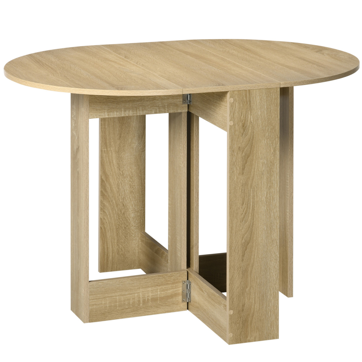 HOMCOM Folding Dining Table, Space-saving Drop Leaf Table for Small Space, Kitchen, Dining Room, White 31 Folding Drop Leaf Dining Table Space Saving Oak Kitchen Table for Small Spaces