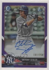 2018 Bowman Draft Chrome Pick Purple Refractor 197/250 Anthony Seigler Auto y6z