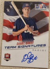 2015 USA Baseball 18U National Team Signatures #3 Daniel Bakst #'d 250/499