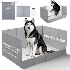 Dog Litter Box, Pee Pad Holder Foldable, Indoor Dog Potty Tray for Puppy  Large