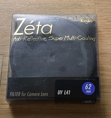 Kenko Zeta UV L41 62mm camera lens filter Anti Reflective Super Multi Coating