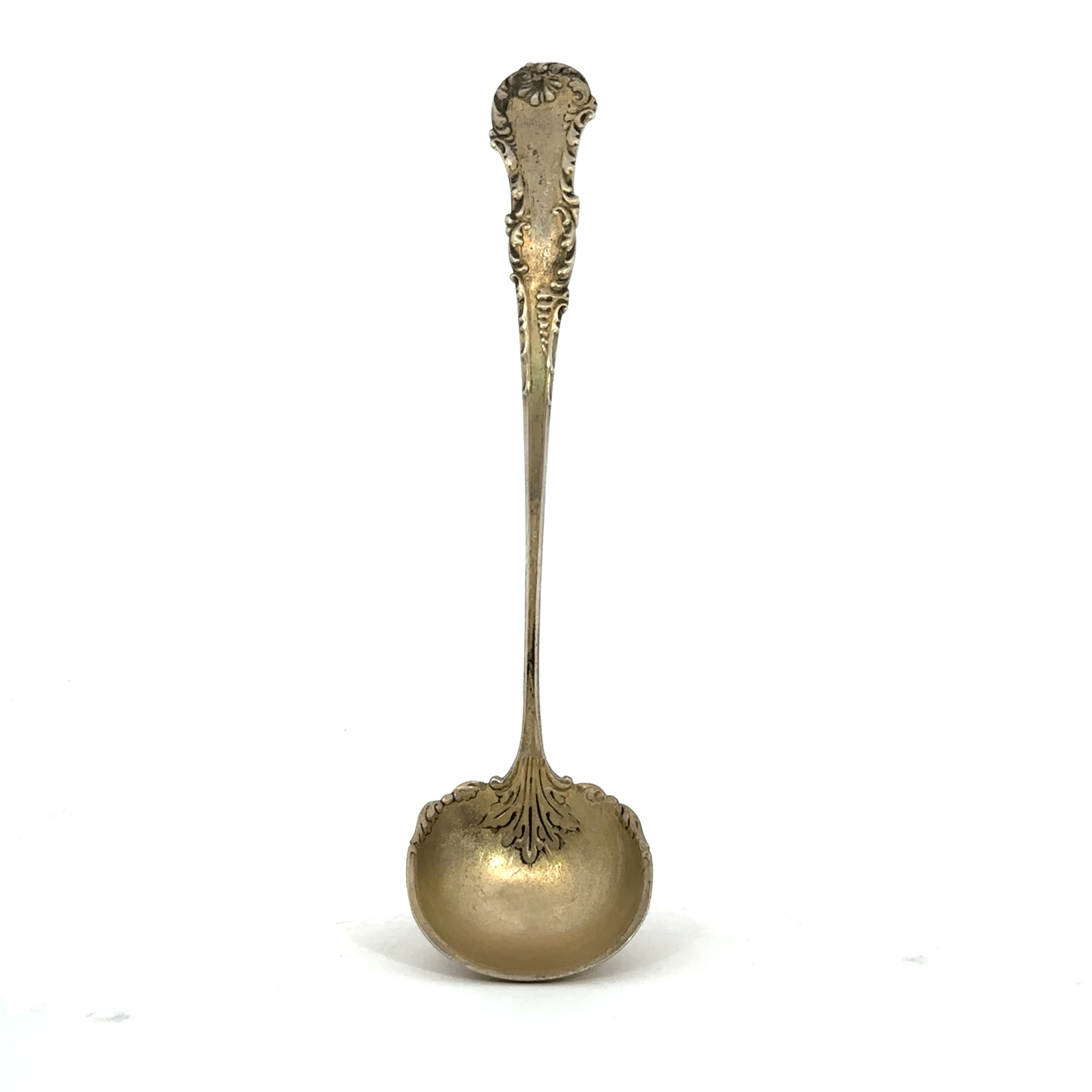 Antique Sterling Silver Ornate Floral Bon Bon Spoon Cream Ladle 5.5" 22.6g #1774