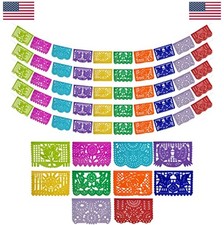 Papel Picado Banner 5 Pack Tissue Paper Mexican Fiesta Party Decorations 74 Ft