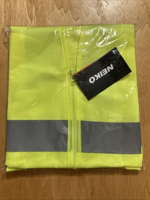 NEIKO Neon Yellow Fluorescent Safety Vest - ANSI Approved - Size XXL