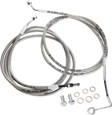 14" Handlebar Cable Kit Hydraulic Clutch & Upper Brake Lines for Harley Touri...
