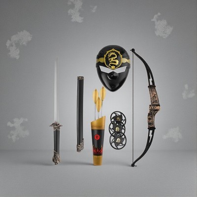 Complete Fierce Warrior Gear Set   Sword, Bow, Arrows, and Mask for Imaginative