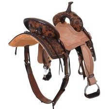 Handmade Barrel Racing Horse Saddle Western Leather Racer Equestrian Trail Tack
