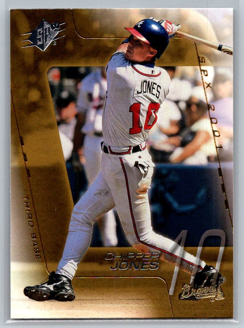 2001 SPx Baseball #44 Chipper Jones - VG - Atlanta Braves