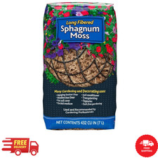 Long Fiber Sphagnum Moss for Plant Garden and Decor, 432 Cu. In.