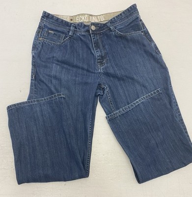 Ecko Unltd Rawthentic Jeans Men's 35x29 Relaxed Fit Blue Denim Cotton