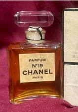 Vintage Paris Chanel No 19 Extrait Pure Perfume T.P.M. Rare Collectible Piece
