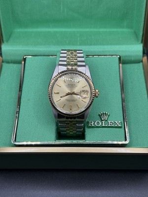 Rolex Datejust 16013 Gold and Silver Jubilee Bracelet with Gold Bezel
