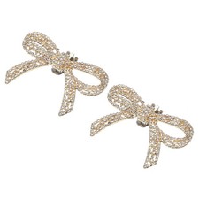 Schuhclips Strass, abnehmbarer Knoten gold
