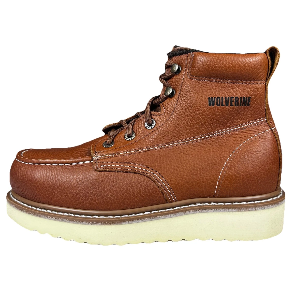 Wolverine BRIGHTON 04625 Mens Steel-Toe Work Boots Brown Size 11.5EW Extra Wide Wolverine Workwear Steel Toe Solid Boots for Men for Sale  main image 3