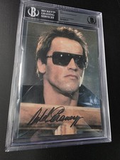 ARNOLD SCHWARZENEGGER SIGNED 5X7 PHOTO TERMINATOR ENCAPSULATED BECKETT 18285375