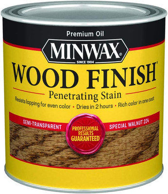 Minwax 222404444 Wood Finish, Special Walnut Stain, Half Pint