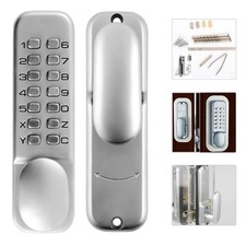 Digital Door Gate Lock Waterproof Mechanical Button Keypad Keyless Code Set UK