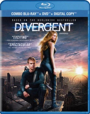 DIVERGENT (BLU RAY, 2014, Widescreen) - Shailene Woodley, Lionsgate, Disc 1, Can
