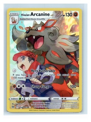 Hisuian Arcanine Holo TG08/TG30 Ultra Rare 2022 SWSH11: Lost Origin Trainer Gall