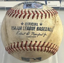 JAVIER SEAGER TAYLOR ASTROS DODGERS GAMEUSED BASEBALL 7292020 JAVIER'S 1ST START