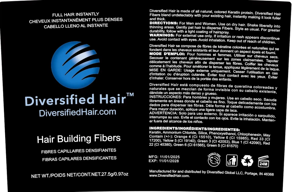 Fibras capilares de queratina de marca - 27,5 g - 10 colores - basadas en EE. UU./Envío Foto 3 de 3