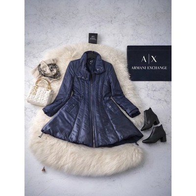 Armani Exchange Dark Blue Long Coat Sz. M