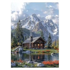 Scenery Diamond Art Kit for Adults DIY Painting Wall Decor 12 x 16 Inch