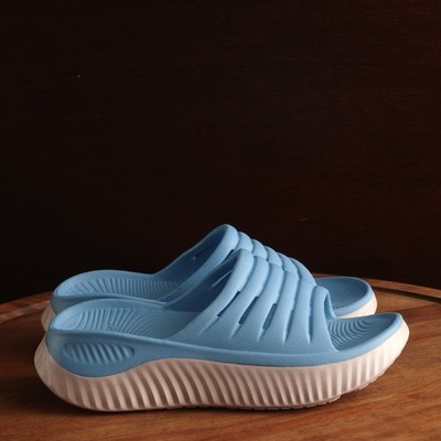 Kuailu Sandals Womens SZ 6 Blue Slide Recovery Waterproof Comfort Pool Shoes