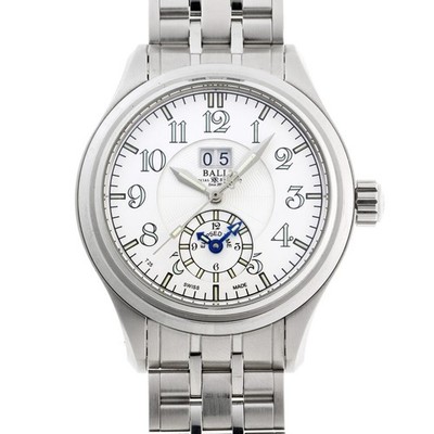 BALL Watch Train Master Dual Time Automatic GM1056D-SJ-WH Silver SS Used