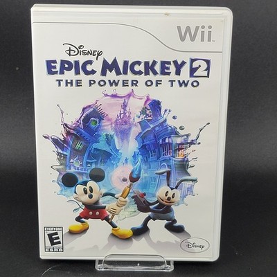 Epic Mickey 2 The Power of Two Nintendo Wii Game Complete CIB Untested Disney