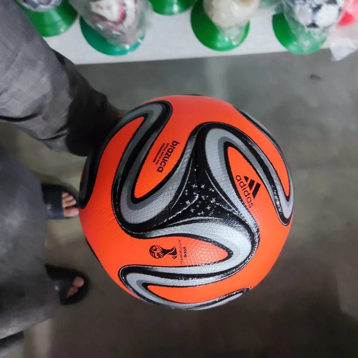 Ultra RARE Adidas Brazuca Orange Power Match Ball FIFA World Cup