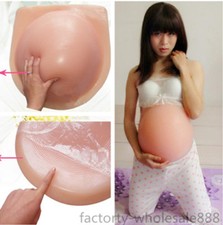 Silicone Jelly Belly Twins Fake Pregnant Belly Artificial Baby Bump Belly