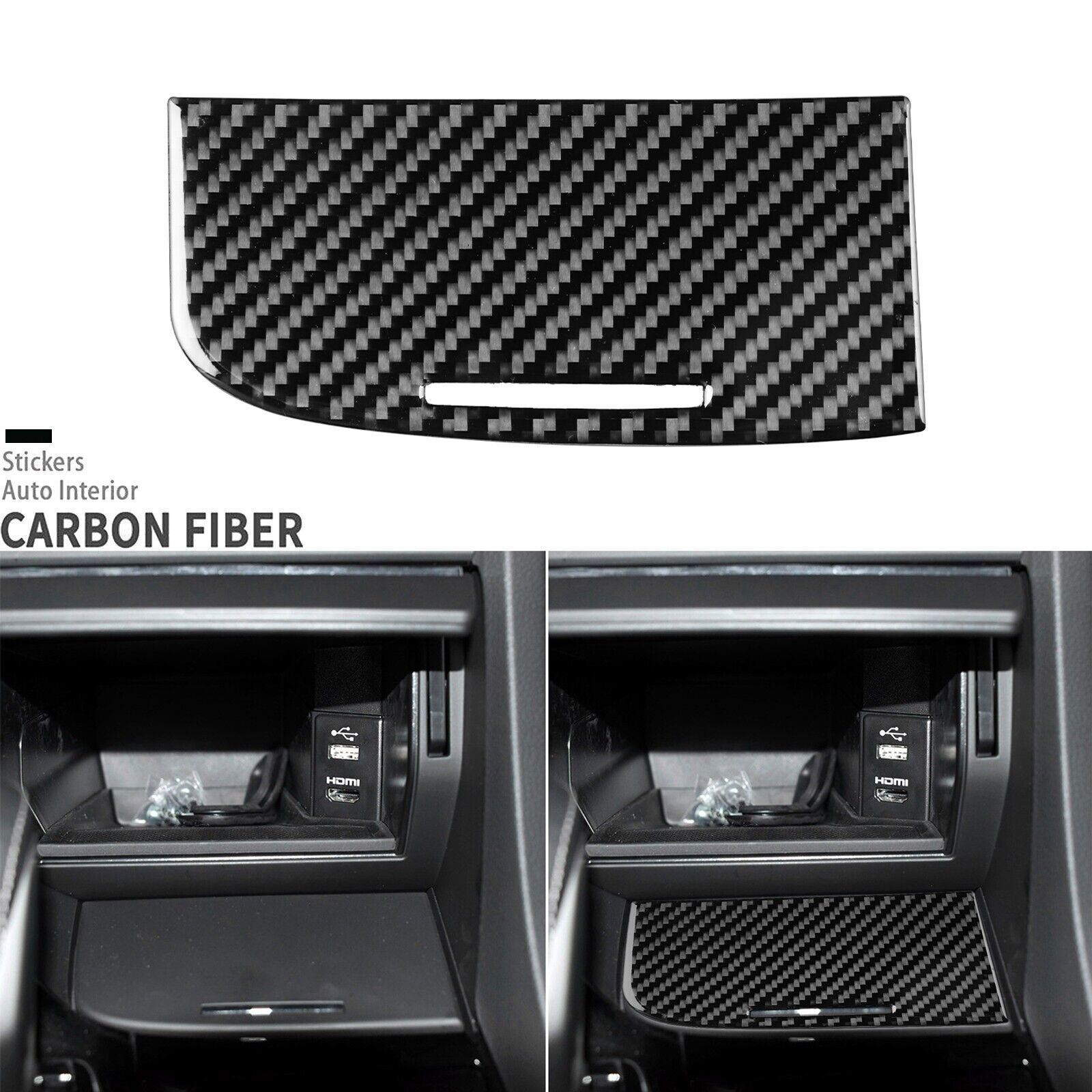 Real Carbon Fiber Console Cigarette Lighter Panel Cover For Honda Spirior 15-17