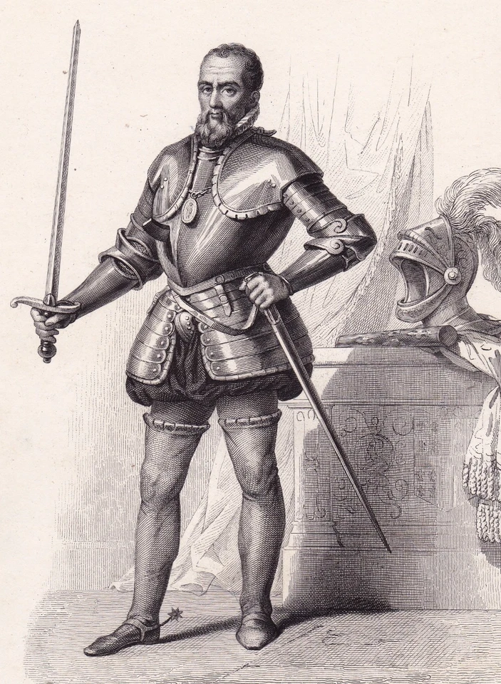 Portrait XIXe Anne de Montmorency Chantilly Renaissance 1846 - Photo 2/4