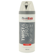 SPRAY PAINT PLASTIKOTE TWIST & SPRAY 400ML CHALK MATT SATIN GLOSS PRIMER SEALER