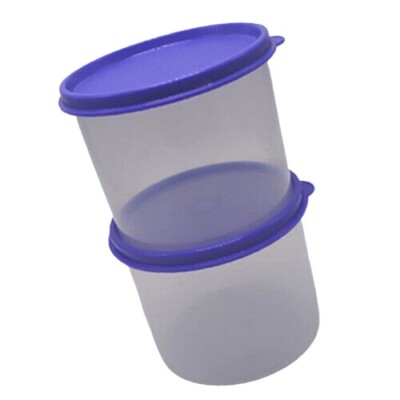 Small Container Purple Tupperware Mini Canisters Containers Purple Seal 20 oz #4623 Set of 2 ...