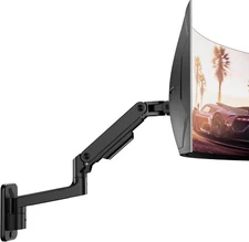 ARES WING Wall Mount Monitor Arm for 17-49 Inch Ultrawide Screens, Heavy Duty