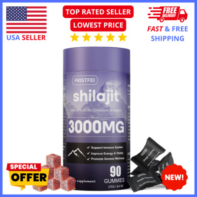 Himalayan Shilajit Gummies: 90 Gummies, 85+ Minerals & Fulvic Acid 100% Natural